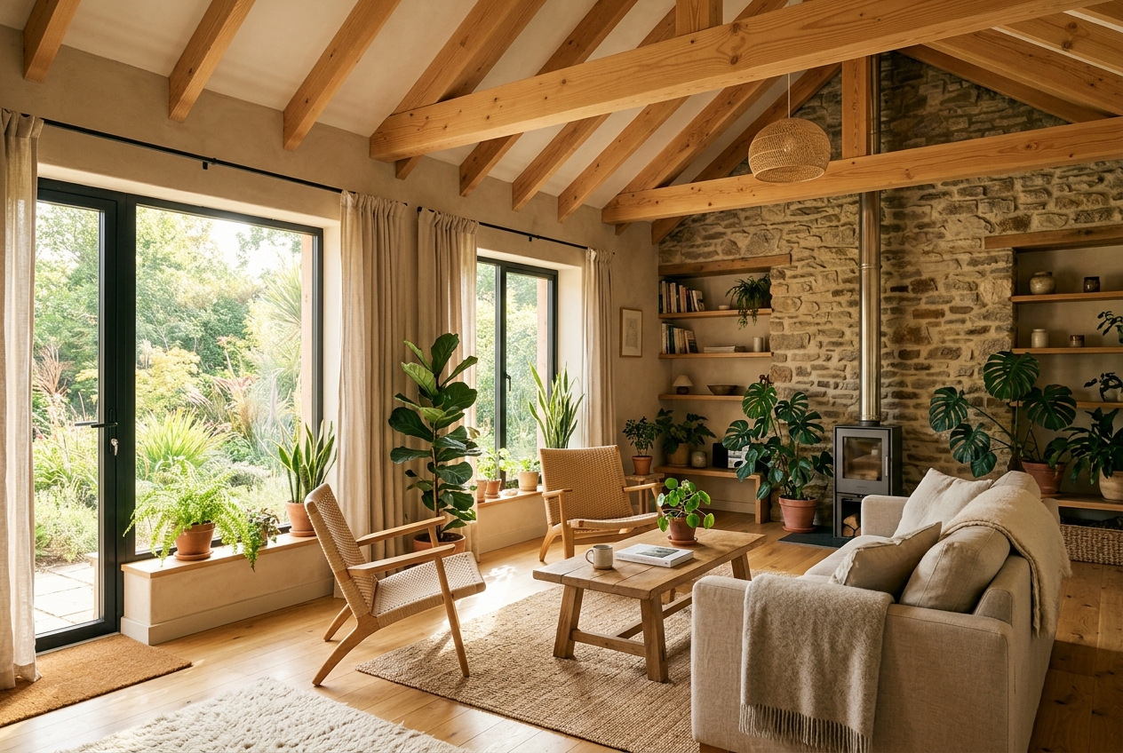 Interior de una Casa Sana construida por Gran Pico
